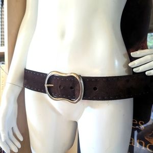 Brown Suede Prada Belt 2" 90/36